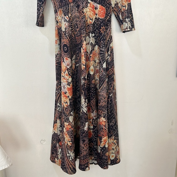 Soft Surroundings Dresses Soft Sorrunding Maxi Dress Size S Floral Elbow Length Sleeves